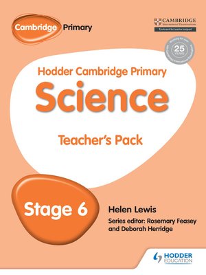 cover image of Hodder Cambridge Primary Science Teacher's Pack 6